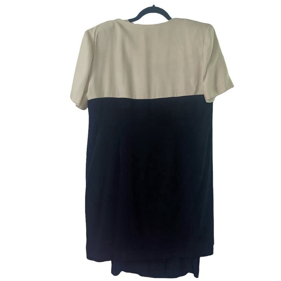 Sl FASHIONS | Vintage Women's Blue & Beige Rayon Top & Dress 2 Piece Set 16WP - Picture 14 of 16